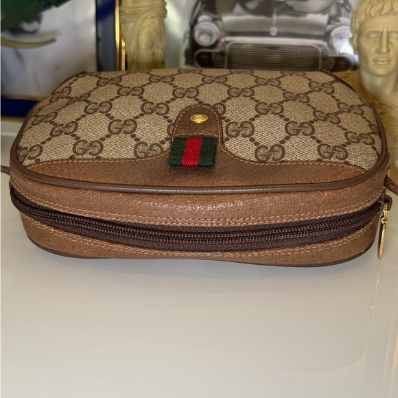 authentic Vintage Gucci Web Crossbody Bag GG Coated Canvas Small with COA. - Picture 13 of 16